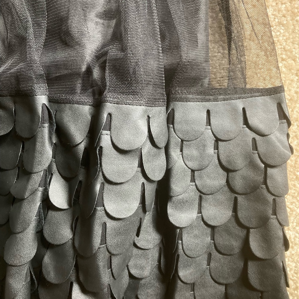 ♥️🤍💙NEW Tulle and Lazer cut pleather Women's Skirt - Picture 2 of 3